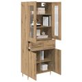 vidaXL Highboard 2 ks Remeselný dub 69,5 x 34 x 180 cm