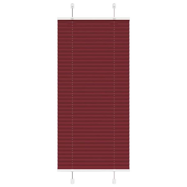 vidaXL Plisovaná roleta bordová červená 55x150 cm šírka látky 54,4 cm polyester
