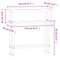 vidaXL Kuchynský pracovný stôl s policou 110x30x120 cm nehrdzav. oceľ