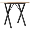 vidaXL Jedálenský stolík v tvare X 80x50x75,5 cm borovica a oceľ