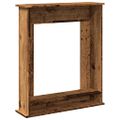 vidaXL Obloženie krbu staré drevo 75x20x87,5 cm kompozitné drevo