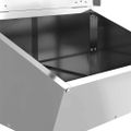 vidaXL Feeder pre prasatá Strieborná 55 x 38 x 76 cm 20 kg