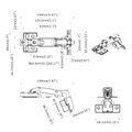 vidaXL Pánt 126 ks Niklová 139 x 64,1 x 10 mm Železo
