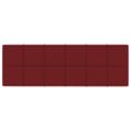 vidaXL Nástenné panely 12 ks vínovočervené 90x30 cm látka 3,24 m²