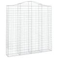 vidaXL Oblúkový gabionový kôš 4 ks 200x30x200/220cm pozinkované železo