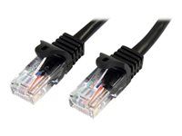 Patch kábel - RJ-45 (M) do RJ-45 (M) - 2 m - UTP - CAT 5e - lisovaný, provedenie bez hrbolčekov - čierna