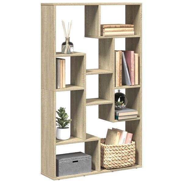 vidaXL Knižnica dub sonoma 72x20x120,5 cm kompozitné drevo