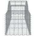 vidaXL Oblúkové gabionové koše 2 ks 200x50x40/60 cm pozinkované železo