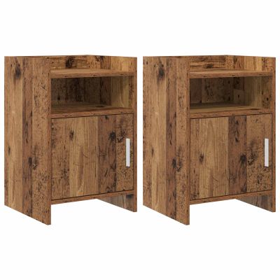 vidaXL Nočné stolíky 2 pcs Staré drevo 40 x 36 x 60 cm
