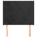 vidaXL Čelo postele so záhybmi čierne 93x16x118/128 cm zamat