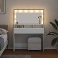 vidaXL Toaletný stolík Biela 100 x 41 x 135 cm Kompozitné drevo
