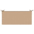 vidaXL Vankúš na lavičku SOEST 100% polyester Piesková 110 x 50 x 8 cm