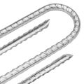 vidaXL Stanové kolíky 12 ks v tvare U 37 cm Ø10 mm pozinkovaná oceľ