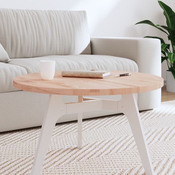 vidaXL Stolová doska Ø70x2,5 cm okrúhla masívny buk
