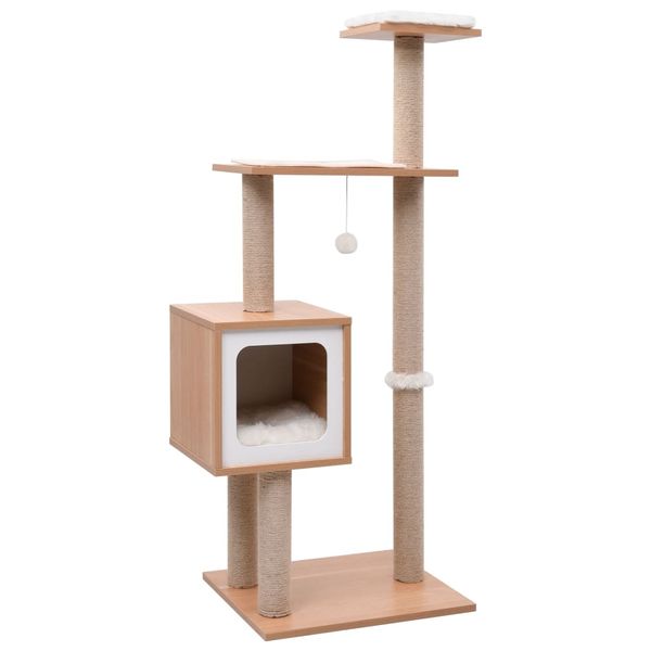 vidaXL Škrabadlo pre mačky so sisalovou podložkou 123 cm