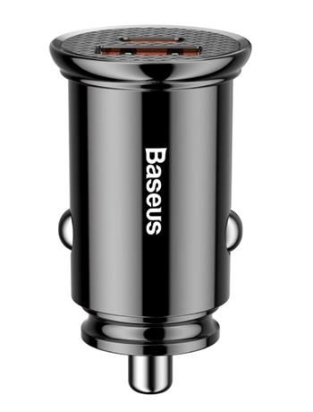 Baseus CCALL-YS01 Circular Nabíjačka do Autá USB+USB-C 30W Black