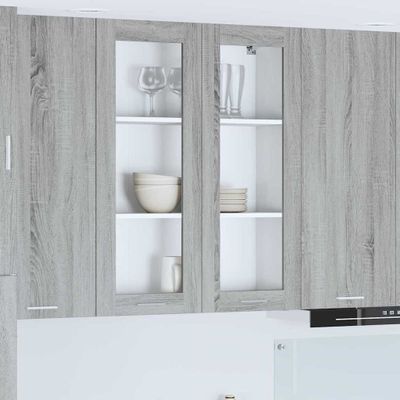 vidaXL Závesná skrinka Sivý Sonoma 80 x 31 x 100 cm Kompozitné drevo