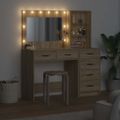 vidaXL Toaletný stolík 2 ks Hnedá 78.5 x 41 x 135 cm Kompozitné drevo