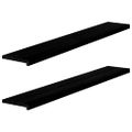 vidaXL Okenný parapet 2 ks hnedočierná 160x25x2 cm dubový masív