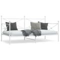 VidaXL Denná posteľ bez matraca Biela 107x203 cm Oceľ