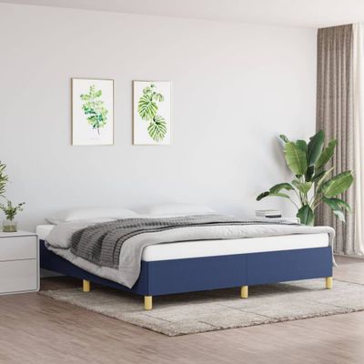 vidaXL Posteľ bez matracamodrá 160x200 cm látka