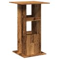 vidaXL Barový stôl s policami staré drevo 60x60x102cm kompozitné drevo