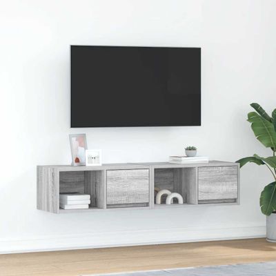 vidaXL TV stolíky 2 ks sivý dub sonoma 60x31x25,5 cm spracované drevo