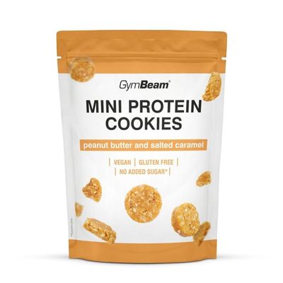 Mini Protein Cookies - GymBeam, arašidové maslo a slaný karamel, 100 g