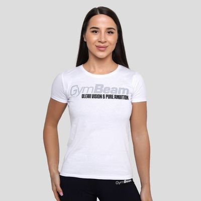 Dámske tričko Pure Ambition White - GymBeam, veľkosť XS