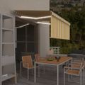 vidaXL Ručne zaťahovacia markíza s tienidlom&LED 3,5x2,5 m žlto-biela