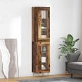 vidaXL Highboard 2 ks Staré drevo 34,5 x 34 x 180 cm Kompozitné drevo