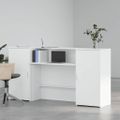 vidaXL Recepčný stôl biely 200x50x103,5 cm kompozitné drevo