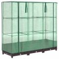 vidaXL Záhon s krytom na skleník ratanový vzhľad 120x40x123 cm
