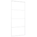vidaXL Posuvné dvere nepriehľadné ESG sklo a hliník 90x205 cm biele