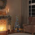vidaXL LED vianočný stromček s ozdobami 80 LED teplá biela 120 cm
