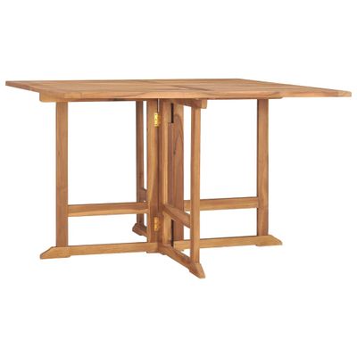 vidaXL Skladací záhradný jedálenský stôl 110x110x75 cm tíkový masív
