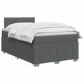 vidaXL Posteľ boxspring s matracom Tmavosivá 120 x 200 cm Látka
