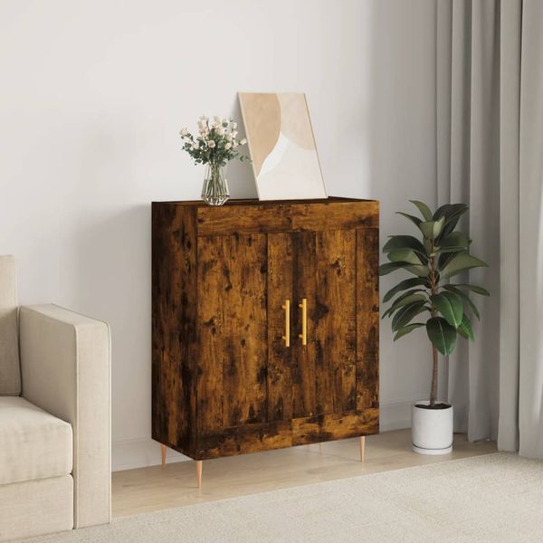 vidaXL Komoda dymový dub 69,5x34x90 cm kompozitné drevo