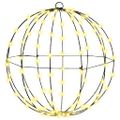 vidaXL Lopta 2 ks 192 LED Teplá biela 40 x 40 x 43,5 cm Kov