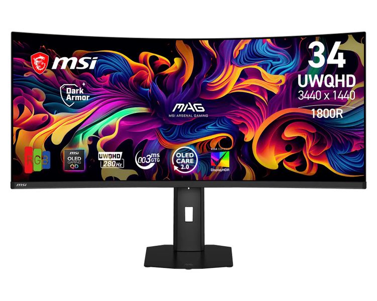 MSI MAG/341CQP X28/34''/QD-OLED/UWQHD/280Hz/0,03ms/Čierna/3R