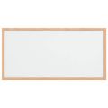 vidaXL Magnetická biela tabuľa s rámom z masívneho borovicového dreva 60x30 cm
