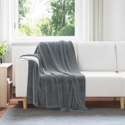 vidaXL Deka Tmavo šedá 130 x 150 cm Flís