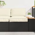 vidaXL Sada vankúšov na palete 2 pcs Krémová Oxfordská látka