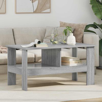 vidaXL Konferenčný stolík Sivý Sonoma 90 x 50 x 45 cm Kompozitné drevo