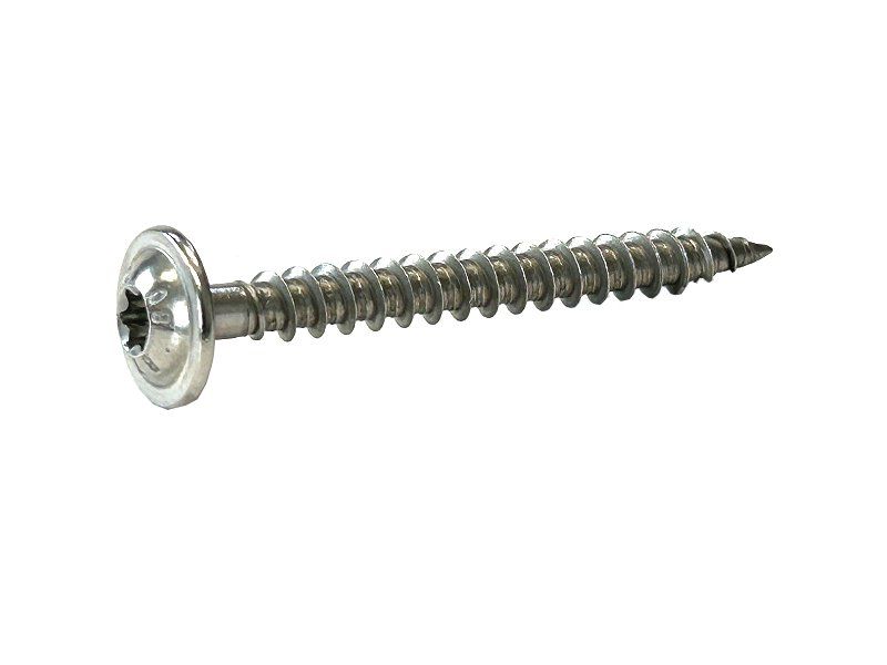 Vrut M8x80 do drevených konštrukcií talírová hlava, Torx 40, nehrdzavejúca oceľ A2