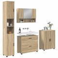 vidaXL Sada kúpeľňového nábytku 4 ks Sonoma dub 35 x 30 x 192 cm