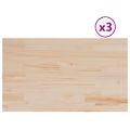vidaXL Stolové dosky 3 ks 80x47x1,7 cm obdĺžnikové masívna borovica