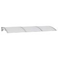 vidaXL Vchodová strieška sivá 300x100 cm polykarbonát