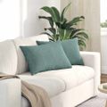 vidaXL Vankúše na pohovku 2 pcs Morská zelená 60 x 40 cm
