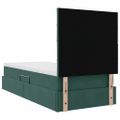 vidaXL Postel s úložným prostorem a matrací Tmavozelená 90 x 190 cm
